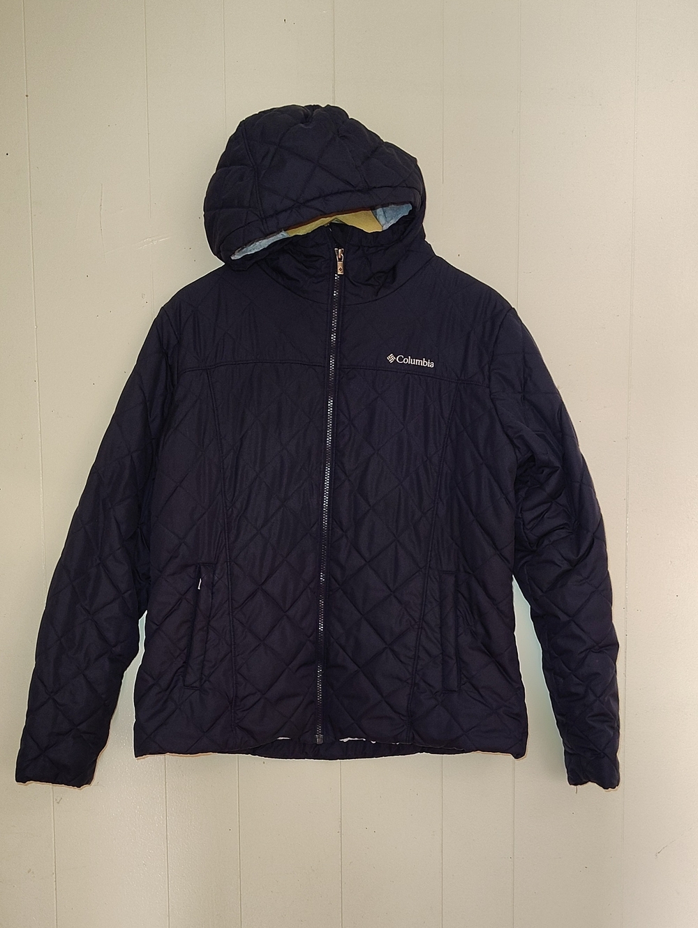 Columbia Kids Dark Navy Quilted Hooded Puffer Jacket XL